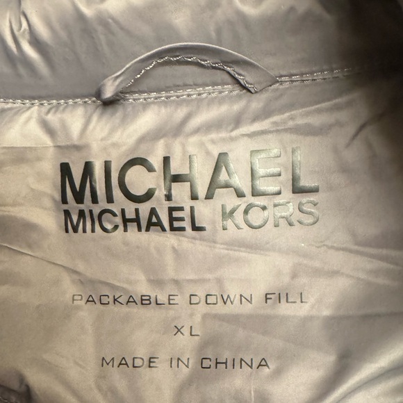 Michael Kors Grey & Black Light Puffer Coat - Picture 2 of 4